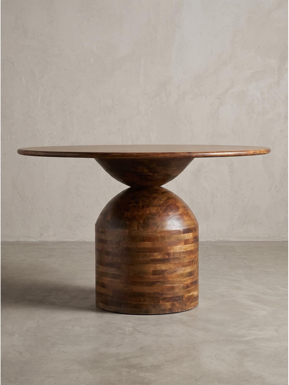 ESSTISCH ATRANI, Mango Massivholz, Ø 120 x 74 cm - Braun, Mangoholz/Holz (120/120/74cm) - KADIMA DESIGN