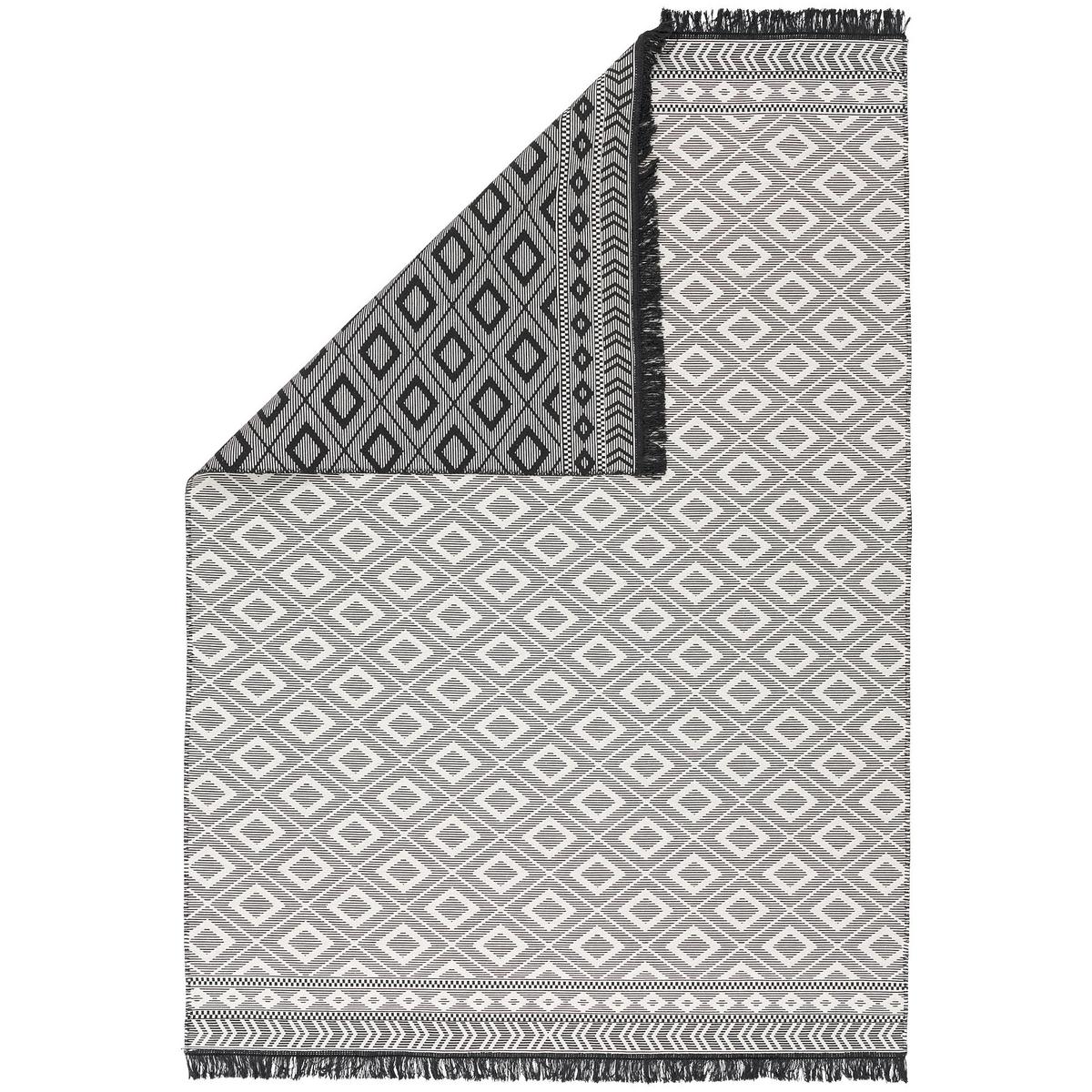 TEPPICH BEIDSEITIG ETHNO KELIM MODERN - Anthrazit, Textil (140/200cm) - Pergamon
