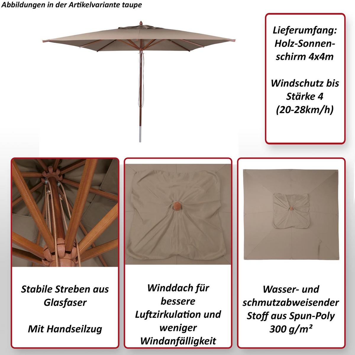 SONNENSCHIRM C57B Anthrazit - Anthrazit, Textil (400/400cm) - MCW
