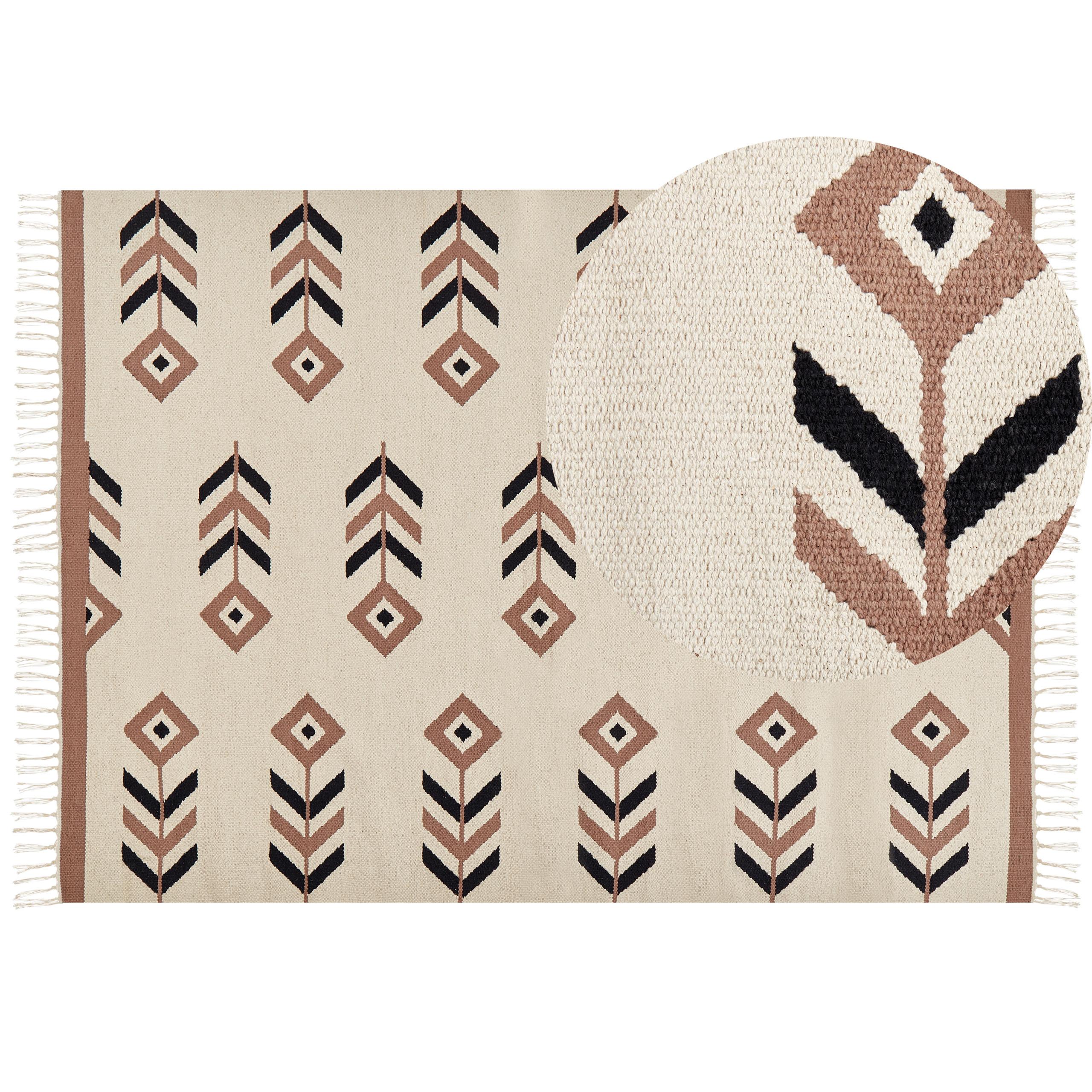 KELIM-TEPPICH Niavan 300/200 cm - Beige, Textil (200/300cm) - Beliani