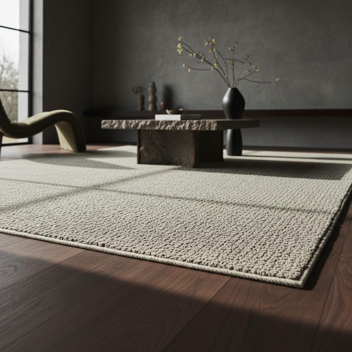 TEPPICH Flachgewebe CIMA in Creme, einfarbig, 240 x 340 cm - Beige, Textil (340/240cm) - KADIMA DESIGN