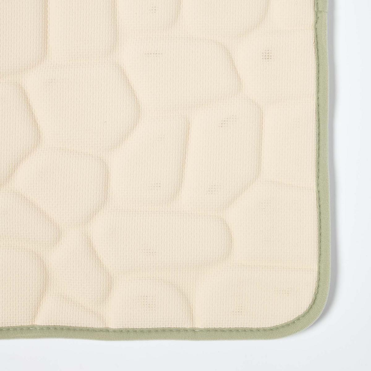 BADEMATTE Memory Foam Kiesel-Design 50/80 cm - Salbeigrün, Textil (50/80cm) - Homescapes