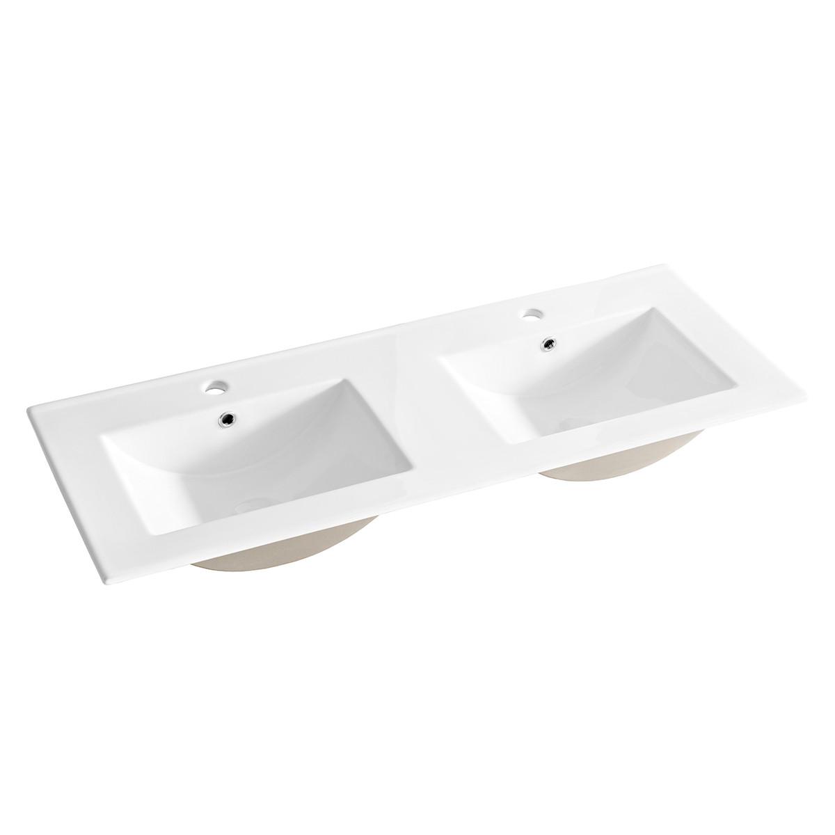 DOPPELWASCHTISCH 120cm Azel Kaschmir - Beige, Holzwerkstoff (120/50/46cm) - Petits-meubles