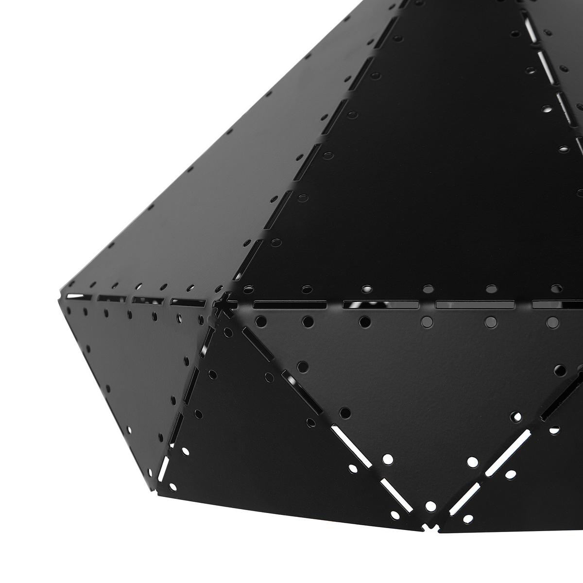 HÄNGELEUCHTE Somme 26/26/112 cm - Schwarz, Metall (26/26/112cm) - Beliani