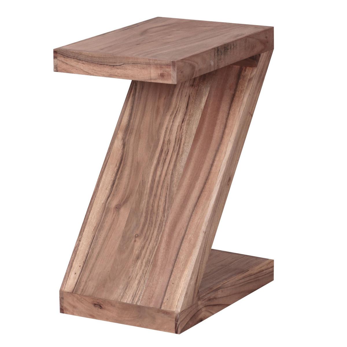 BEISTELLTISCH Massivholz Z Cube Landhausstil Design MUMBAI, Akazie 30x44x59 cm - Akaziefarben, Holz (44/30/59cm) - KADIMA DESIGN