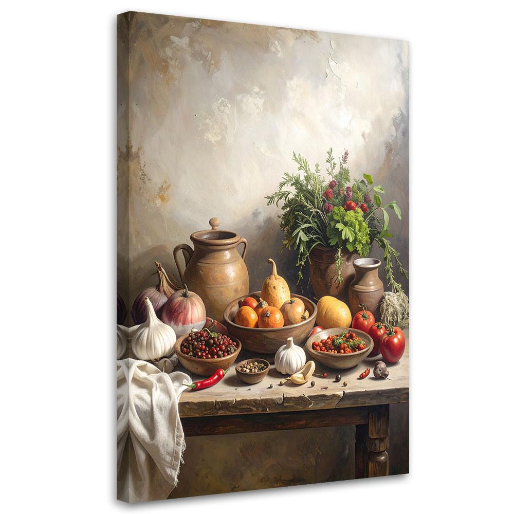 LEINWANDBILD Essen & Trinken 30x45cm - Multicolor, Textil (30/45cm) - Feeby