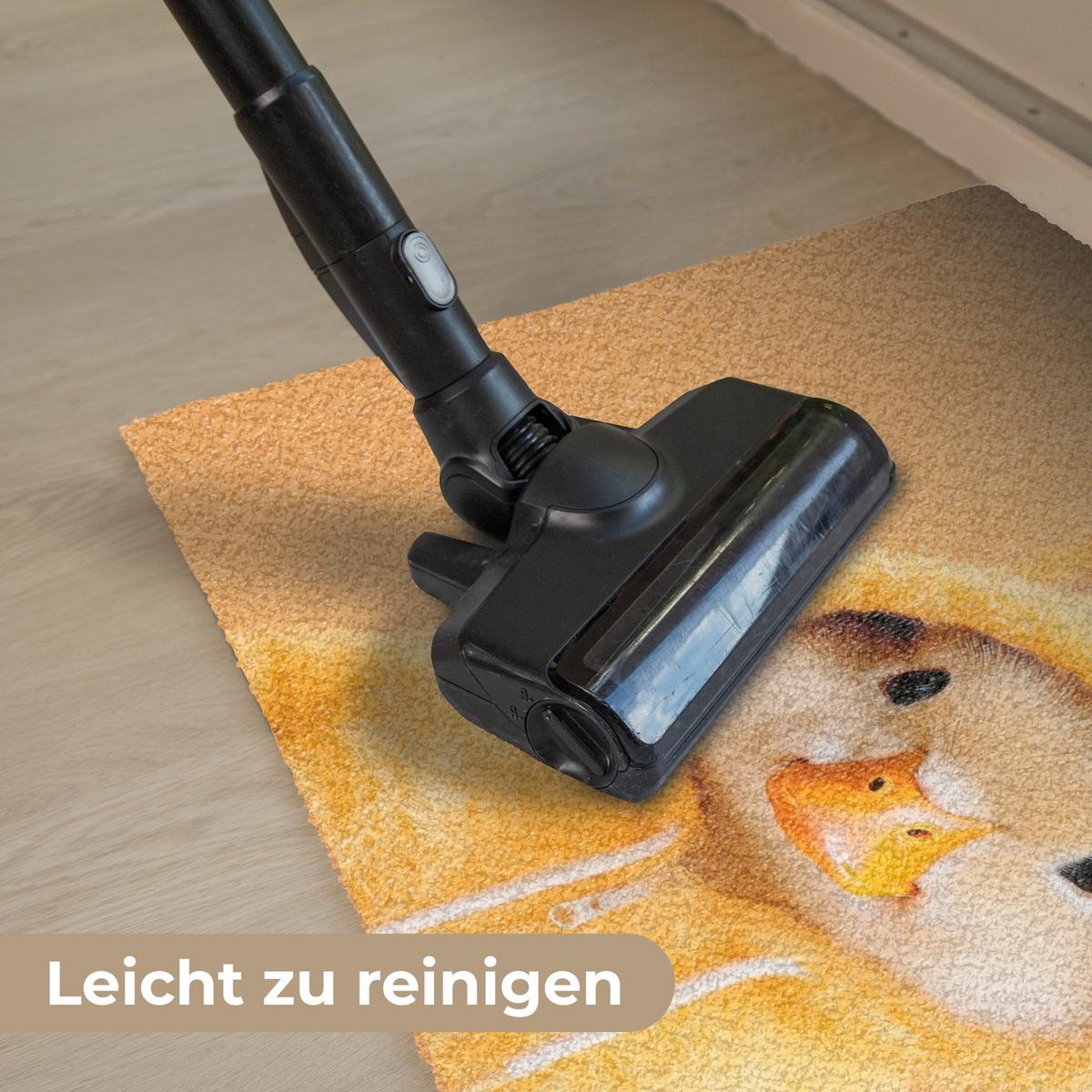 FUSSMATTE Osterhase - Kostüm - Ente Schmutzmatte 90x60 cm - Gelb, Kunststoff (60/90cm) - MuchoWow