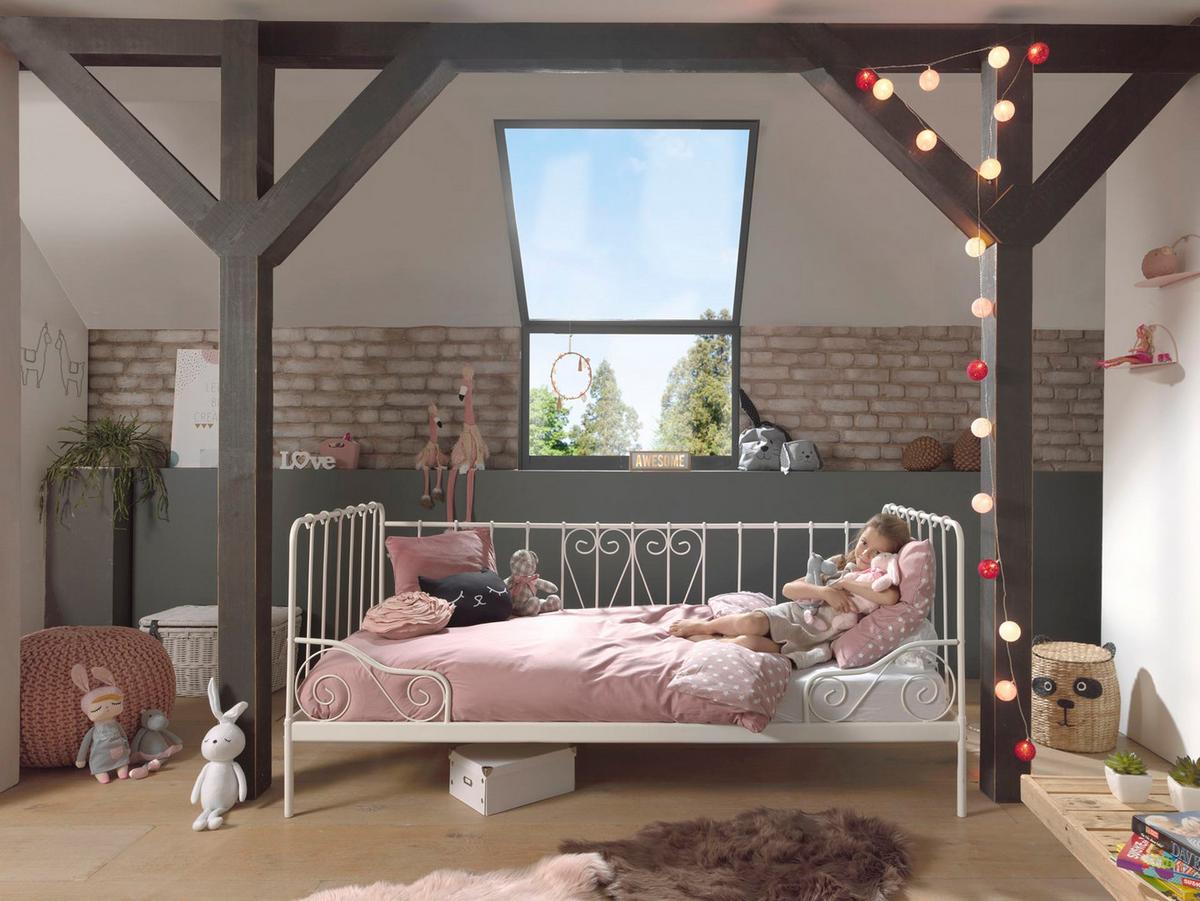 METALLBETT Kamenka 205x90x95 aus Metall in Weiß - Weiß, Metall (90/200cm) - 58aufmkessel