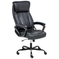 CHEFSESSEL Kunstleder Schwarz Proud - Schwarz, Kunststoff (66/115/66cm) - Beliani