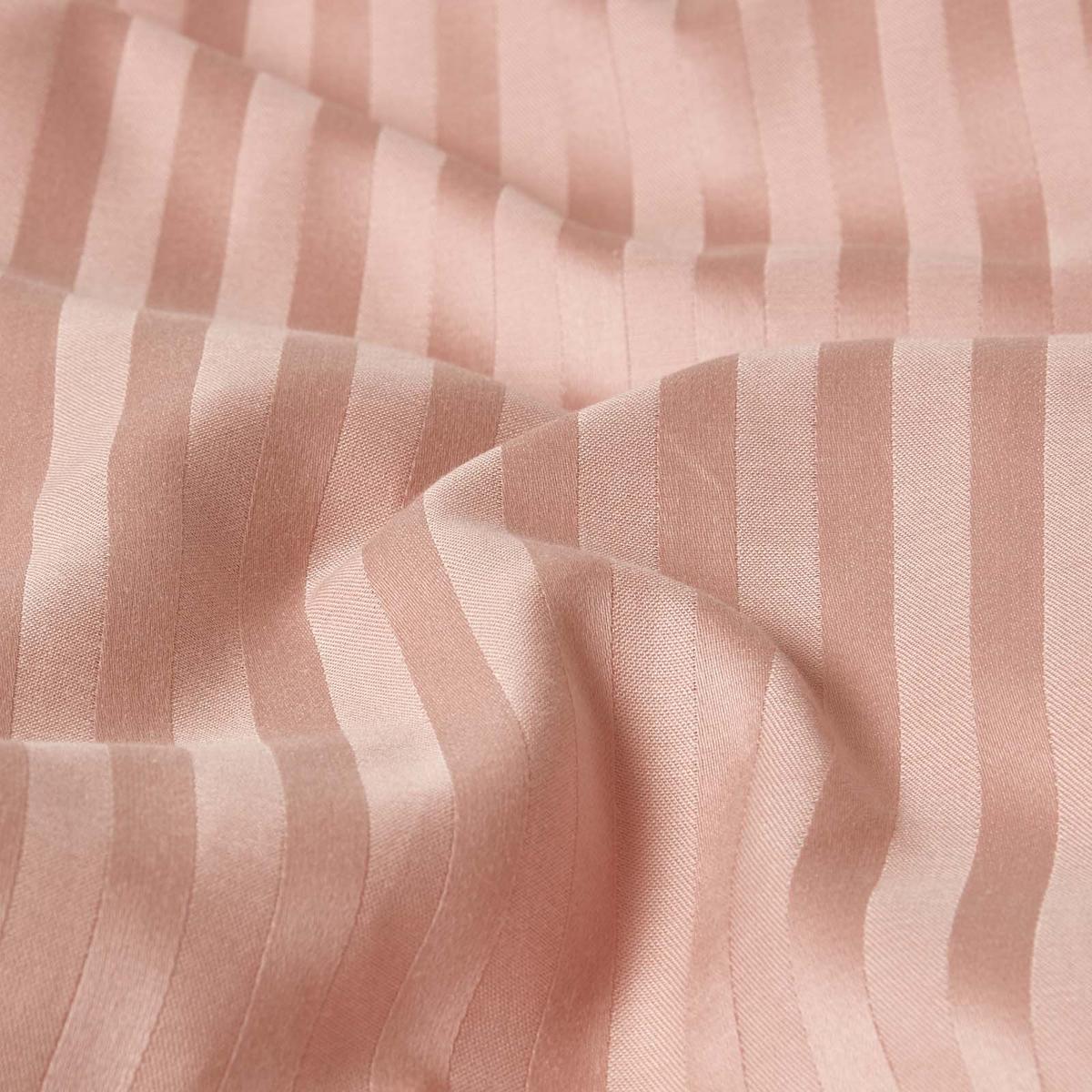 SEITENSCHLÄFERKISSENBEZUG Damast-Streifen, 48/136 cm - Taupe, Textil (50/140cm) - Homescapes