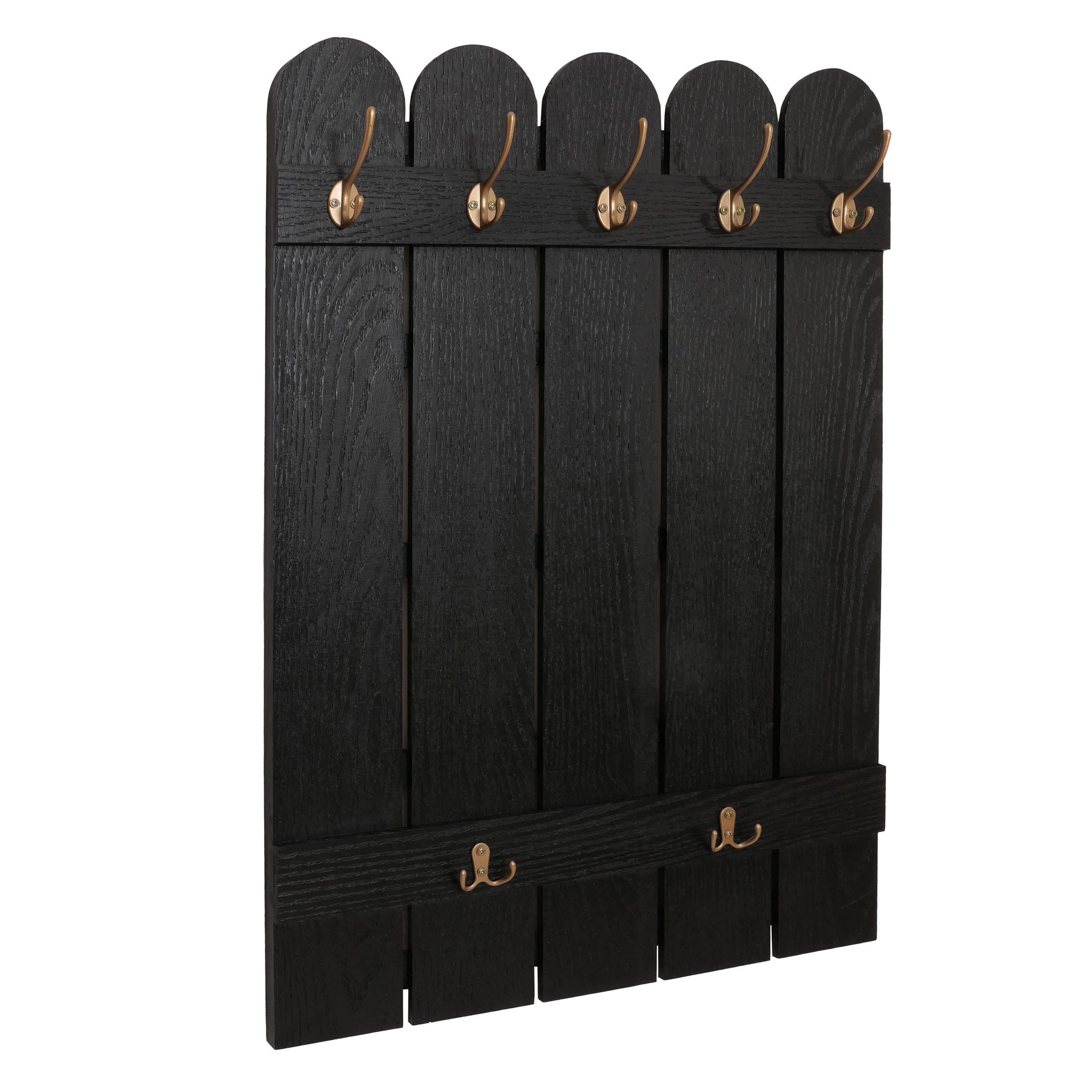 WANDGARDEROBE Schwarz - Schwarz, Holz (60/86/3cm) - MCW
