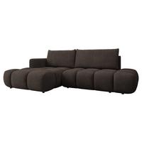 ECKSOFA Soffi, Seite: Links - Schwarz/Braun, Holz/Kunststoff (283/166cm) - MIRJAN24