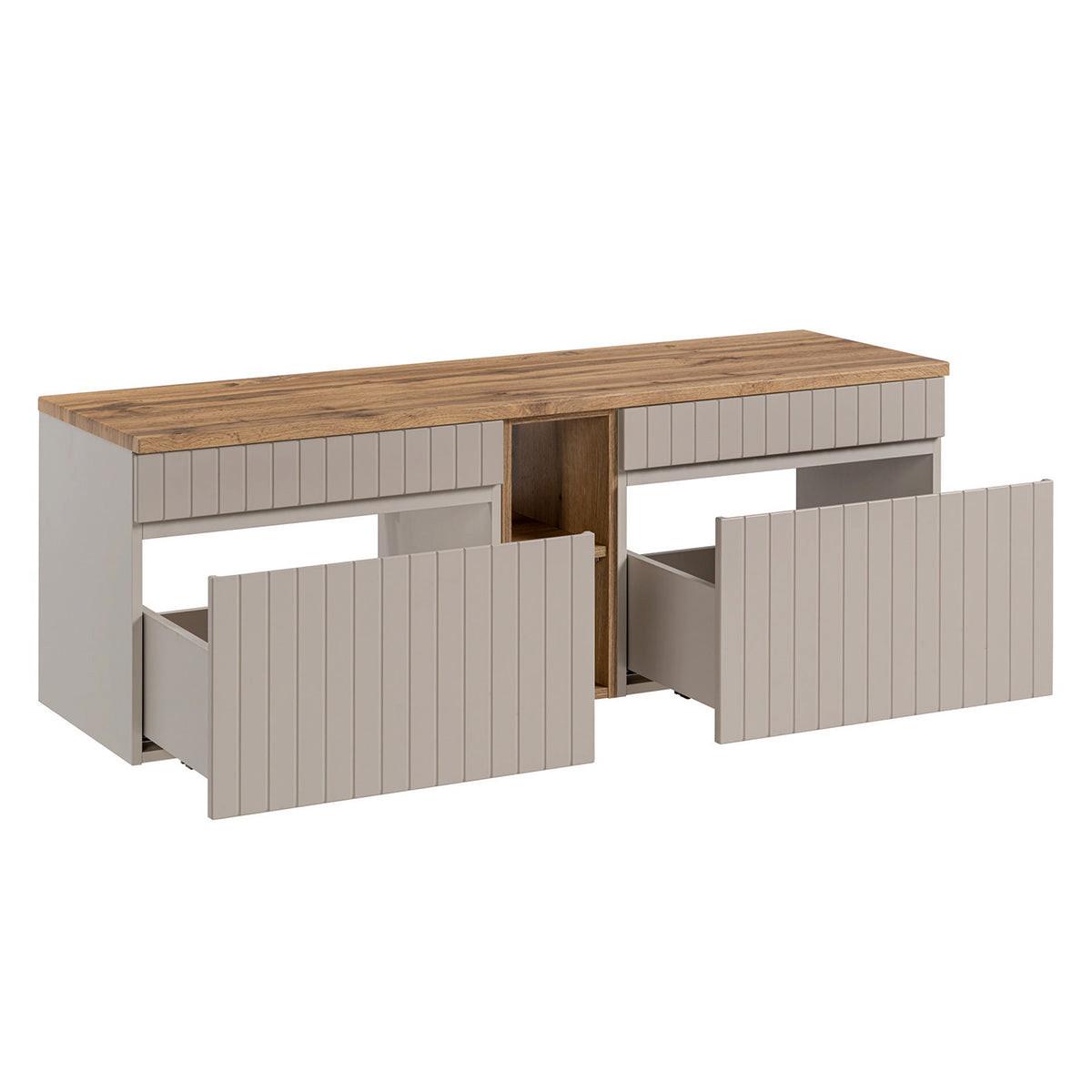 WASCHTISCHUNTERSCHRANK 140.4cm Zelie Kaschmir - Beige, Holzwerkstoff (140.4/48/46cm) - Petits-meubles