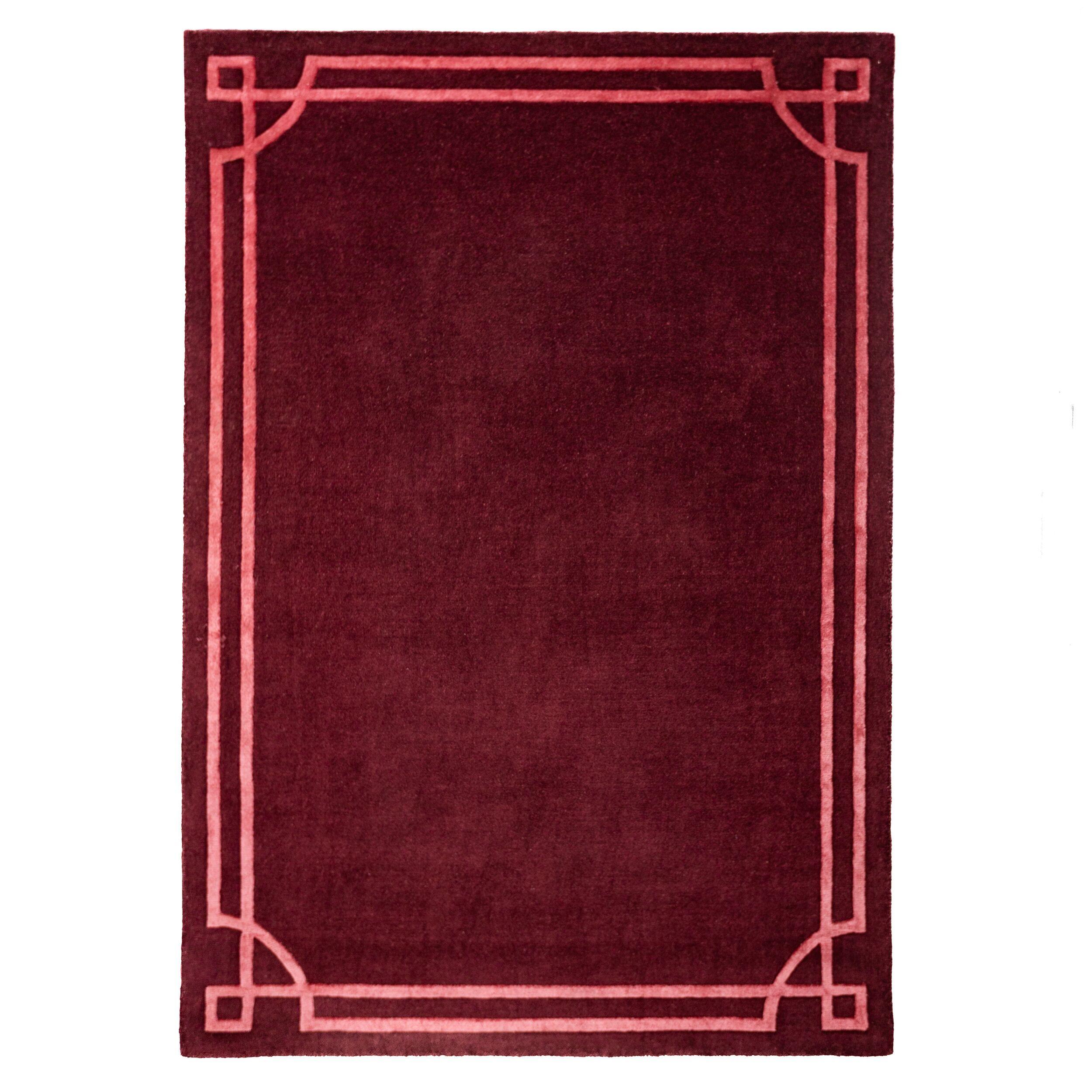WOLLTEPPICH GLEN, mit Bordüre, Rot, 120 x 170 cm - Rot, Textil (170/120cm) - KADIMA DESIGN