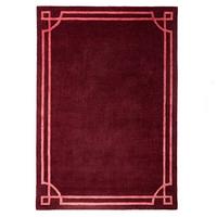 WOLLTEPPICH GLEN, mit Bordüre, Rot, 120 x 170 cm - Rot, Textil (170/120cm) - KADIMA DESIGN