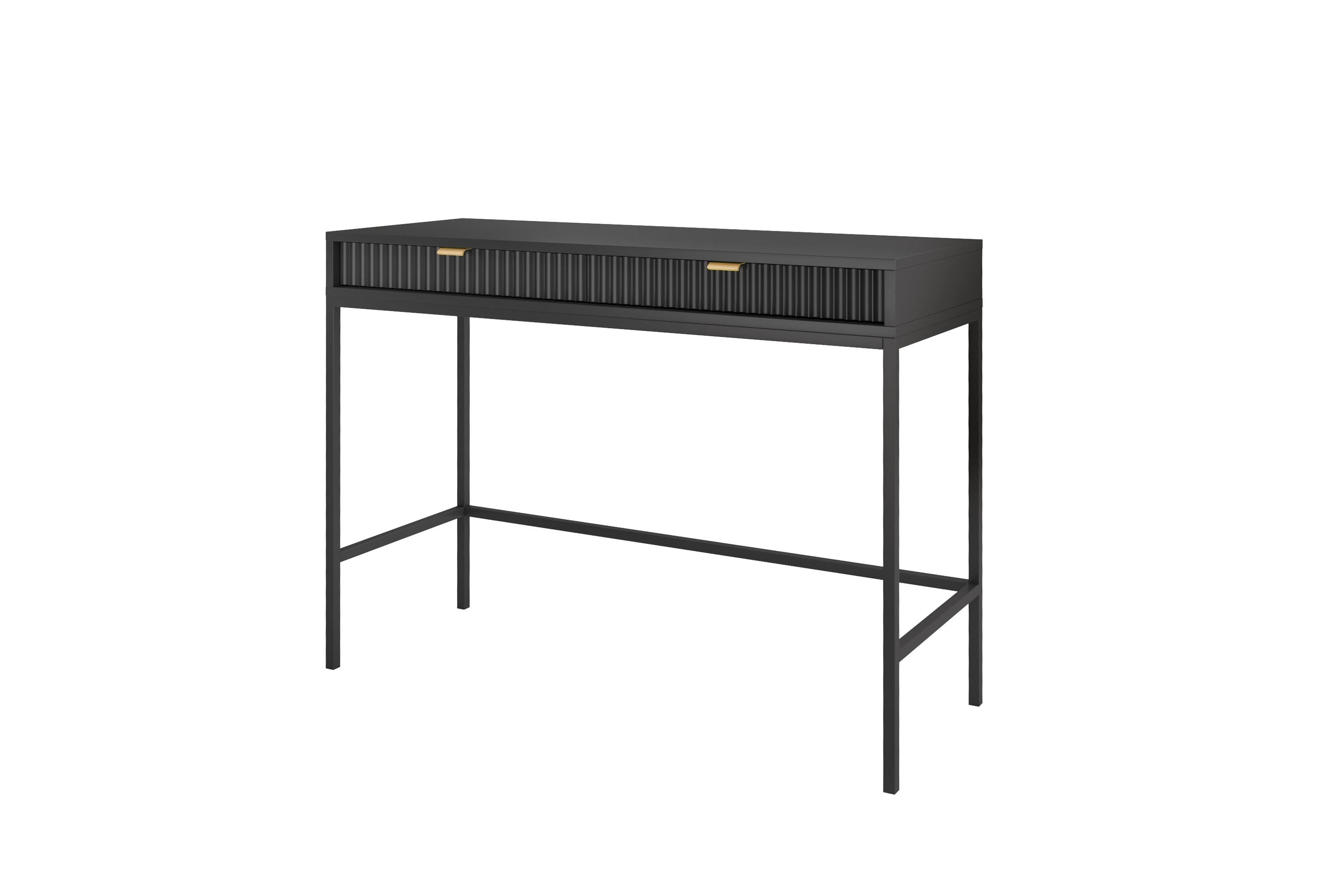KONSOLENTISCH STELLARE 104/78/50 cm mit Schubladen, Schwarz - Schwarz, Holzwerkstoff (50/104/78cm) - MASSENO