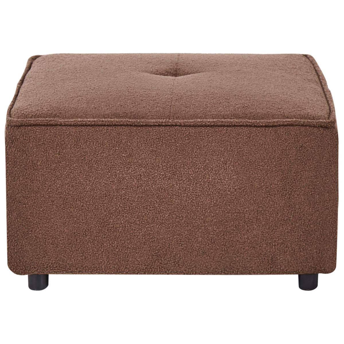 OTTOMANE Bouclé Braun Axebo - Braun, Textil (70/42/70cm) - Beliani