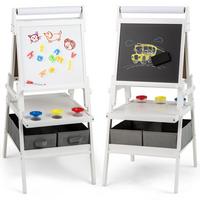 KINDERSTAFFELEI Weiß - Weiß, Holzwerkstoff (54/101.5/46cm) - COSTWAY
