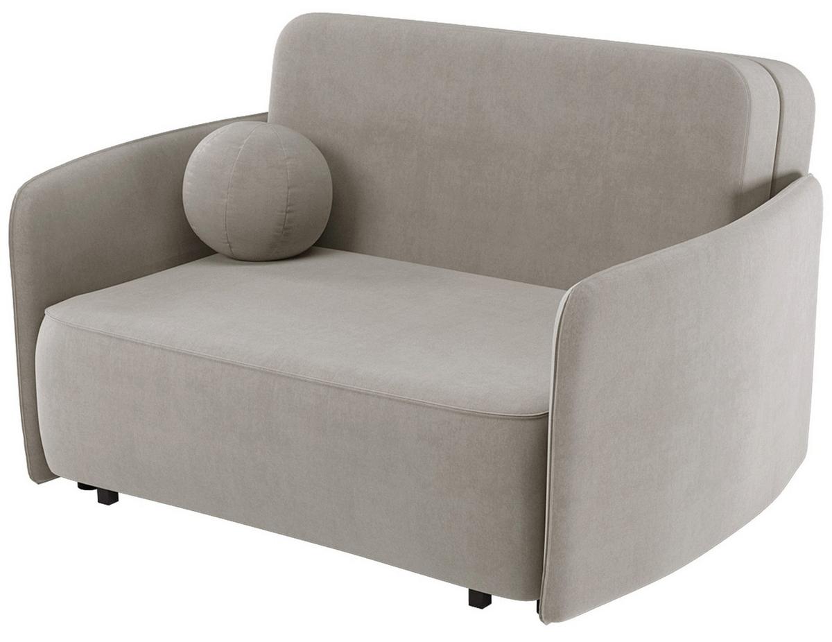 SCHLAFSOFA Paxi 145 cm - Ecru/Schwarz, Textil/Metall (145/84/106cm) - Selsey