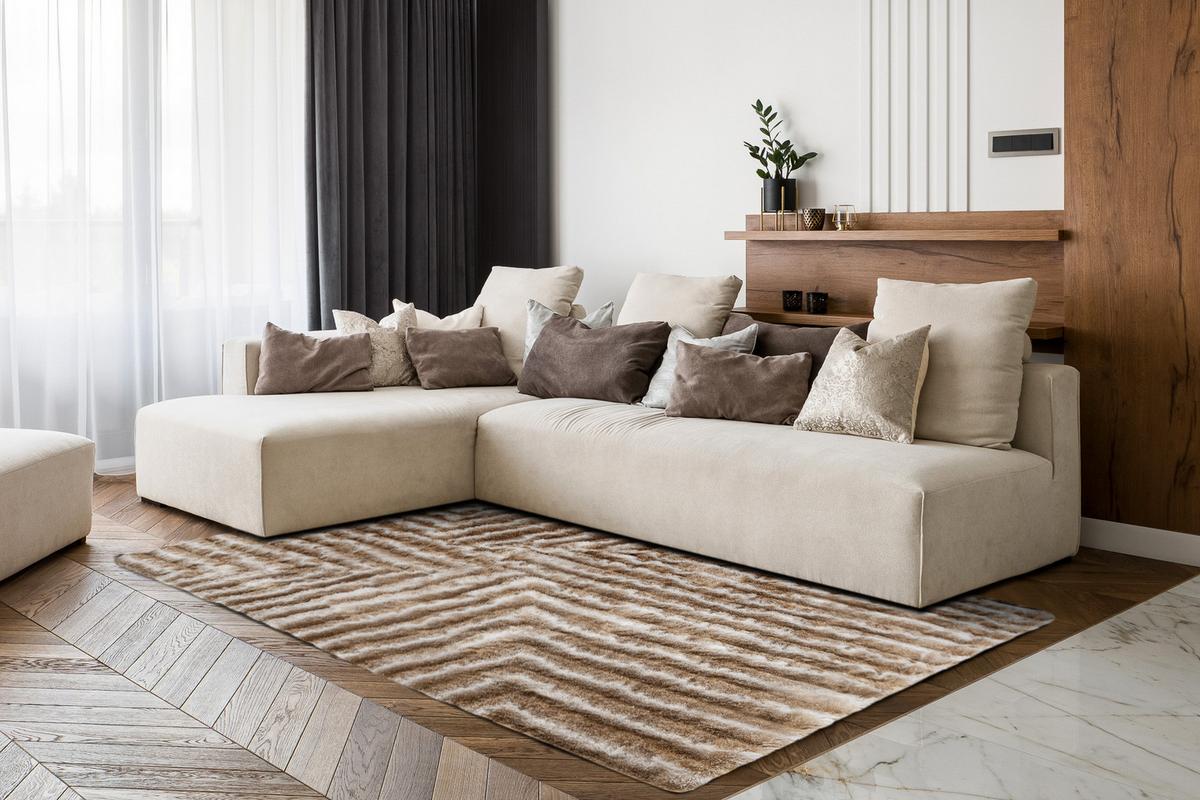 TEPPICH Flim 120/160 cm - Beige, Textil (120/160cm) - rugsX