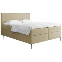 BOXBETT Alba Rise mit Bettkasten, Hell-Olivgrün Chenille 180x200 cm – inkl. H4 Taschenfederkern Matratze & Foam Topper - Schwarz/Olivgrün, Holz/Textil (180/200cm) - WFL GROUP