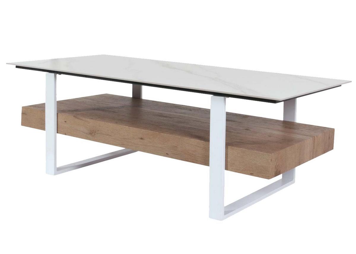 COUCHTISCH rechteck Weiß - Weiß, Holz (60/120/43cm) - MCW