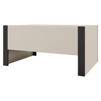 COUCHTISCH 103 1D Tore 06 - Kaschmir/Schwarz, Holzwerkstoff (104/72/50cm) - MIRJAN24