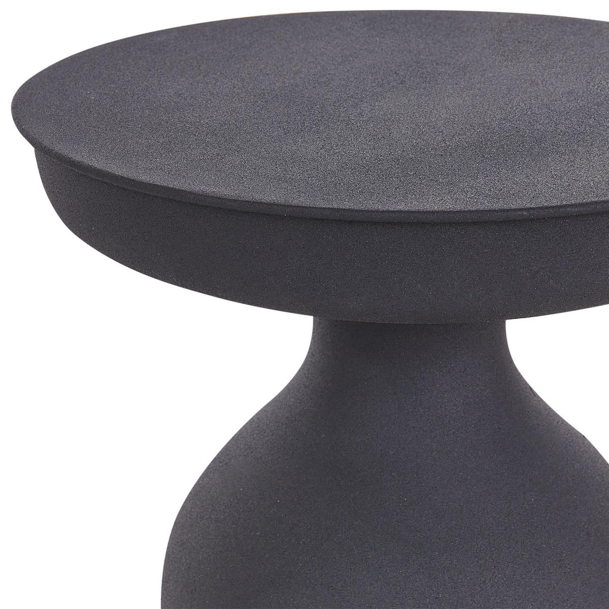 BEISTELLTISCH Metall schwarz rund 33 cm Tenjo - Schwarz, Metall (33/33/50cm) - Beliani