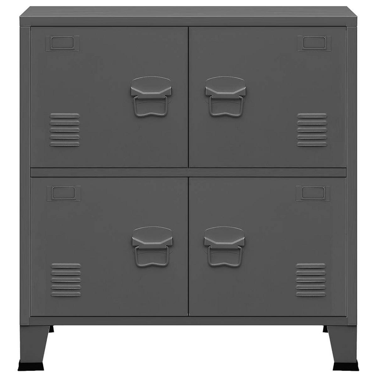KOMMODE Kelley 75/40/80 cm - Anthrazit, Metall (75/80/40cm) - Nettlife