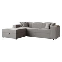ECKSOFA Santos L, Seite: Links - Schwarz/Grau, Holzwerkstoff/Kunststoff (253/166cm) - MIRJAN24
