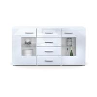 SIDEBOARD Noah Weiß Hochglanz - Weiß Hochglanz, Holzwerkstoff (139/72/35cm) - Vladon