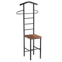 HERRENDIENER JIVO Vintage/schwarz - Dunkelbraun/Schwarz, Metall (53/121/47cm) - CARO-Möbel