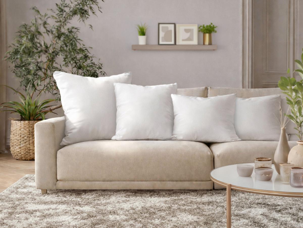 FEDERKISSEN PublikPrall 80/80 cm - Beige/Creme, Naturmaterialien/Textil (80/80cm) - beties Heimtextil
