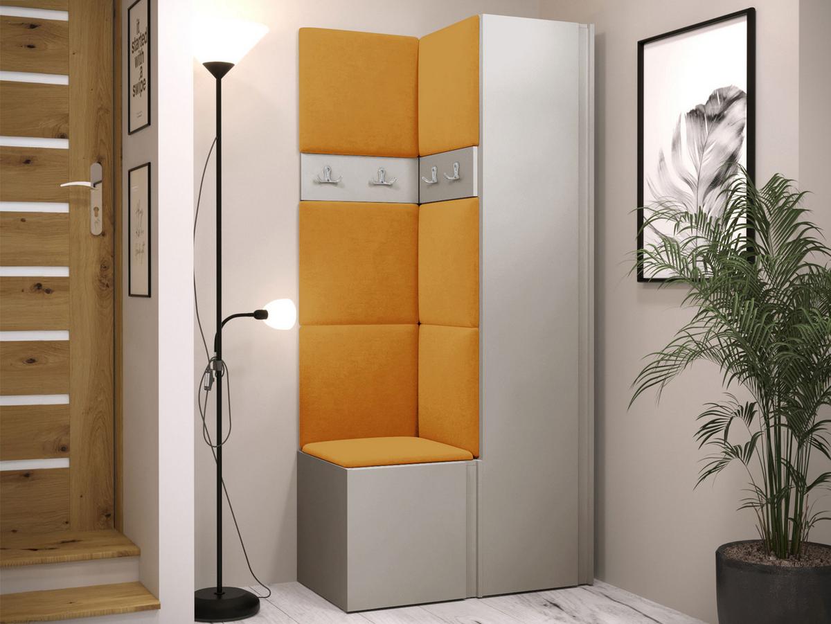 GARDEROBEN-SET Orion XXIV - Kaschmir/Orange, Holzwerkstoff/Kunststoff (82/186/46cm) - MIRJAN24