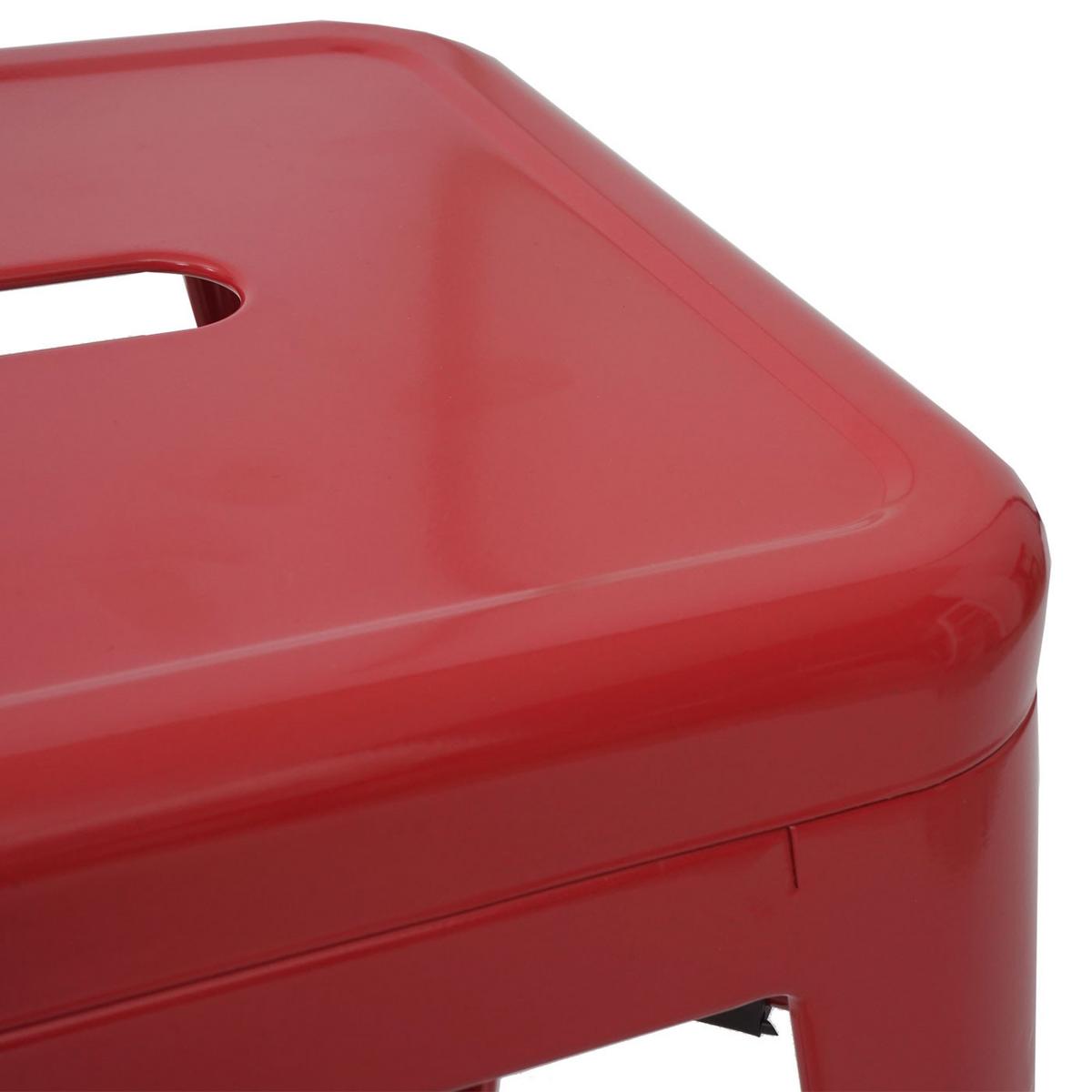 BARHOCKER METALL Rot 4er-Set - Rot, Metall (43/77/43cm) - MCW