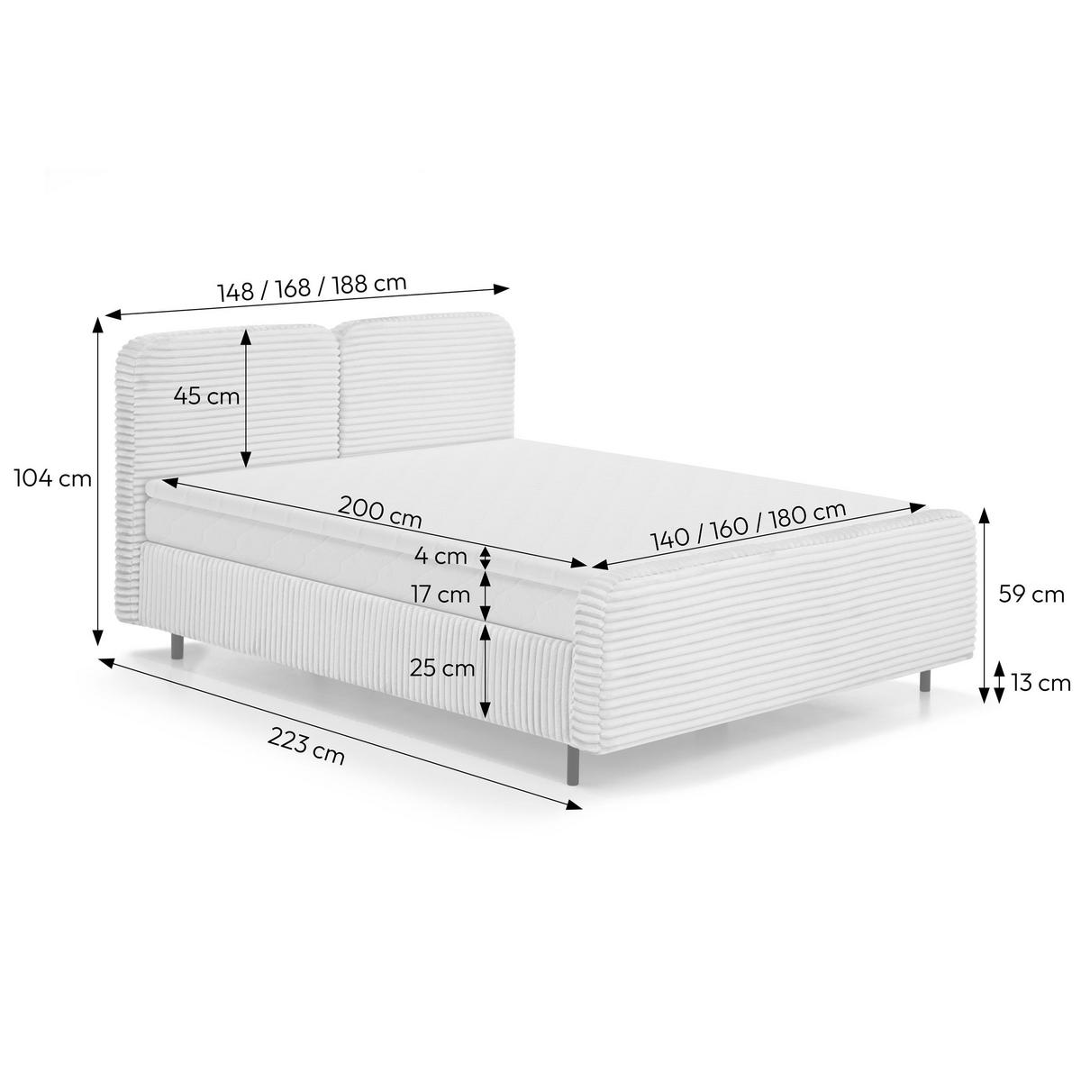 POLSTERBETT Lea mit Bettkasten, 180x200, Grün - Grün, Textil (180/200cm) - Beautysofa