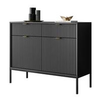 KOMMODE CORTADO KSZ104 MIT SCHUBLADEN SCHWARZ - Schwarz, Holzwerkstoff (104/83/39cm) - Lookway