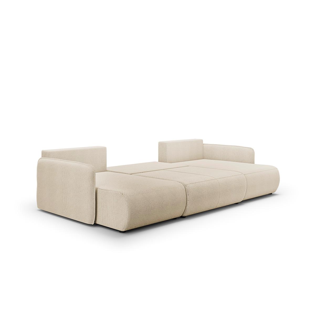 PANORAMASOFA Claudio 5 Sitzplätze Beige - Beige, Holz (290/86/148cm) - Petits-meubles