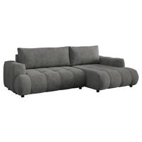 ECKSOFA Haiti, Seite: Rechts 2R+LC - Schwarz/Grau, Holz/Textil (276/156cm) - MIRJAN24