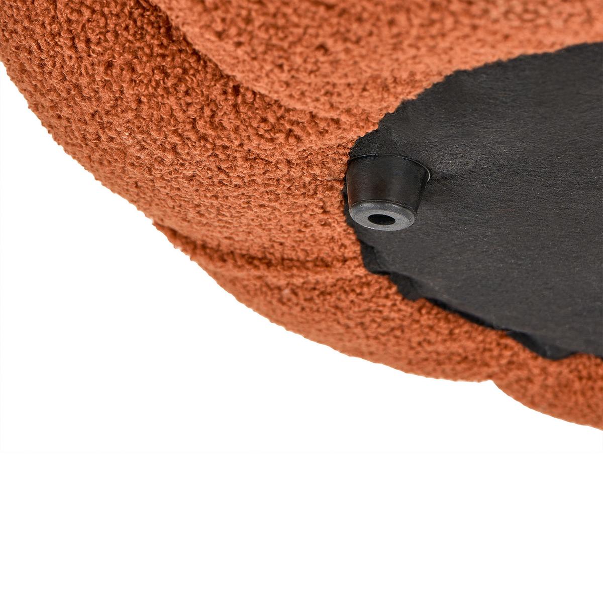 POUF Bouclé Braun Beaufort - Hellbraun, Textil (60/27/60cm) - Beliani