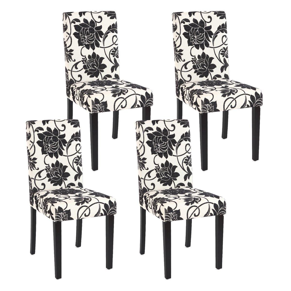 ESSZIMMERSTUHL Weiß, Schwarz 4er-Set - Creme/Schwarz, Textil (43/90/56cm) - MCW