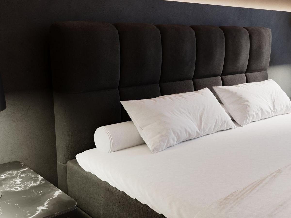 BOXBETT Alicante 180x200 Schwarz - Schwarz, Holz/Textil (180/200cm) - Graingold