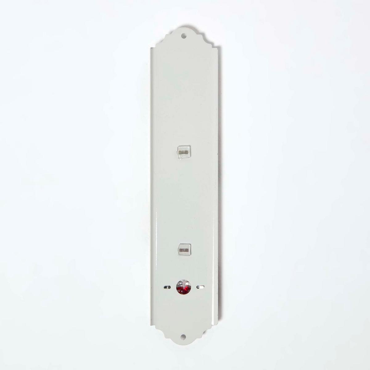 INNEN- & Außenthermometer weiß mit Bauernhof-Tieren - Multicolor/Braun, Metall (6.3/29.5/29.5cm) - Homescapes