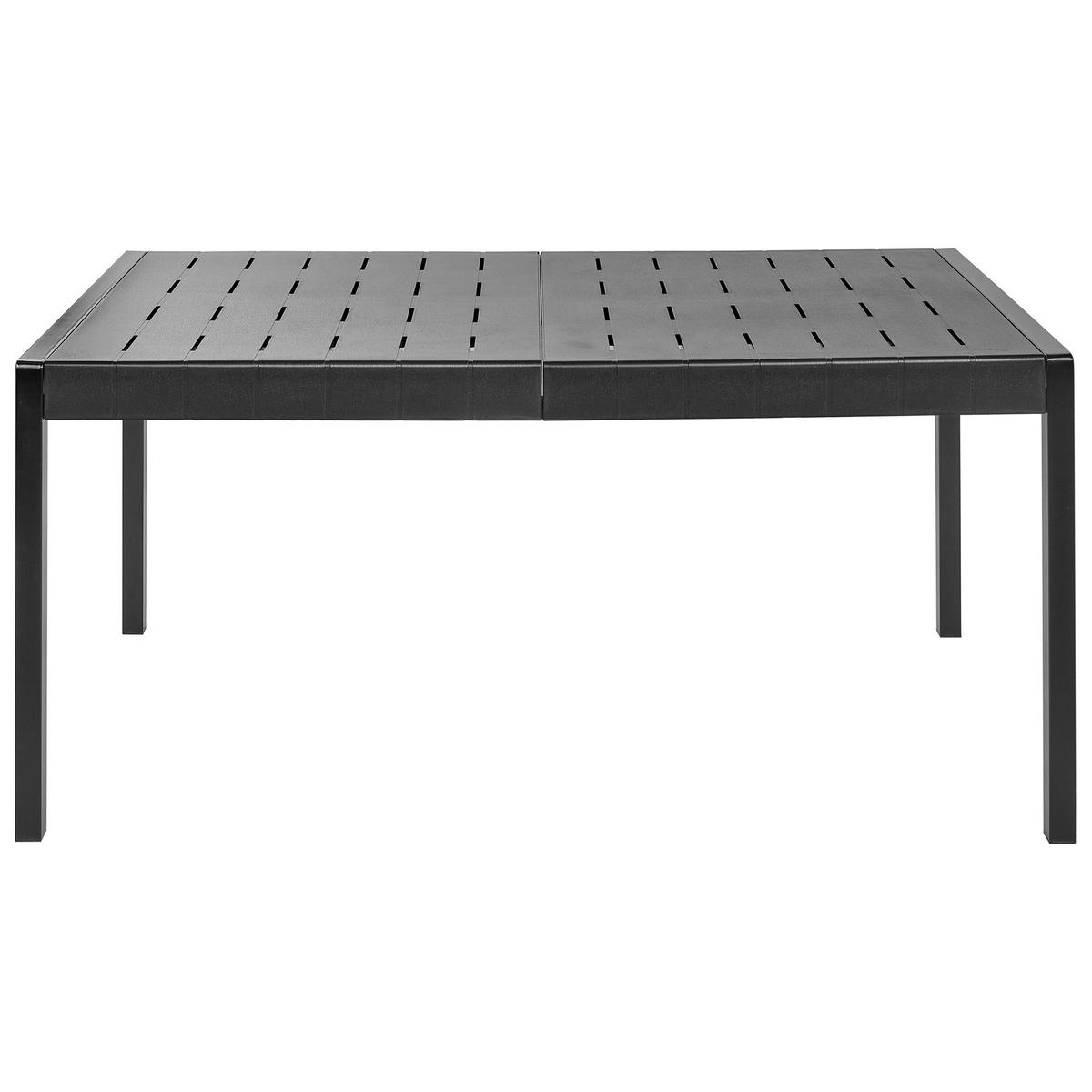 GARTENTISCH 154/84 cm Schwarz Bartica - Schwarz, Kunststoff (154/84/76cm) - Beliani