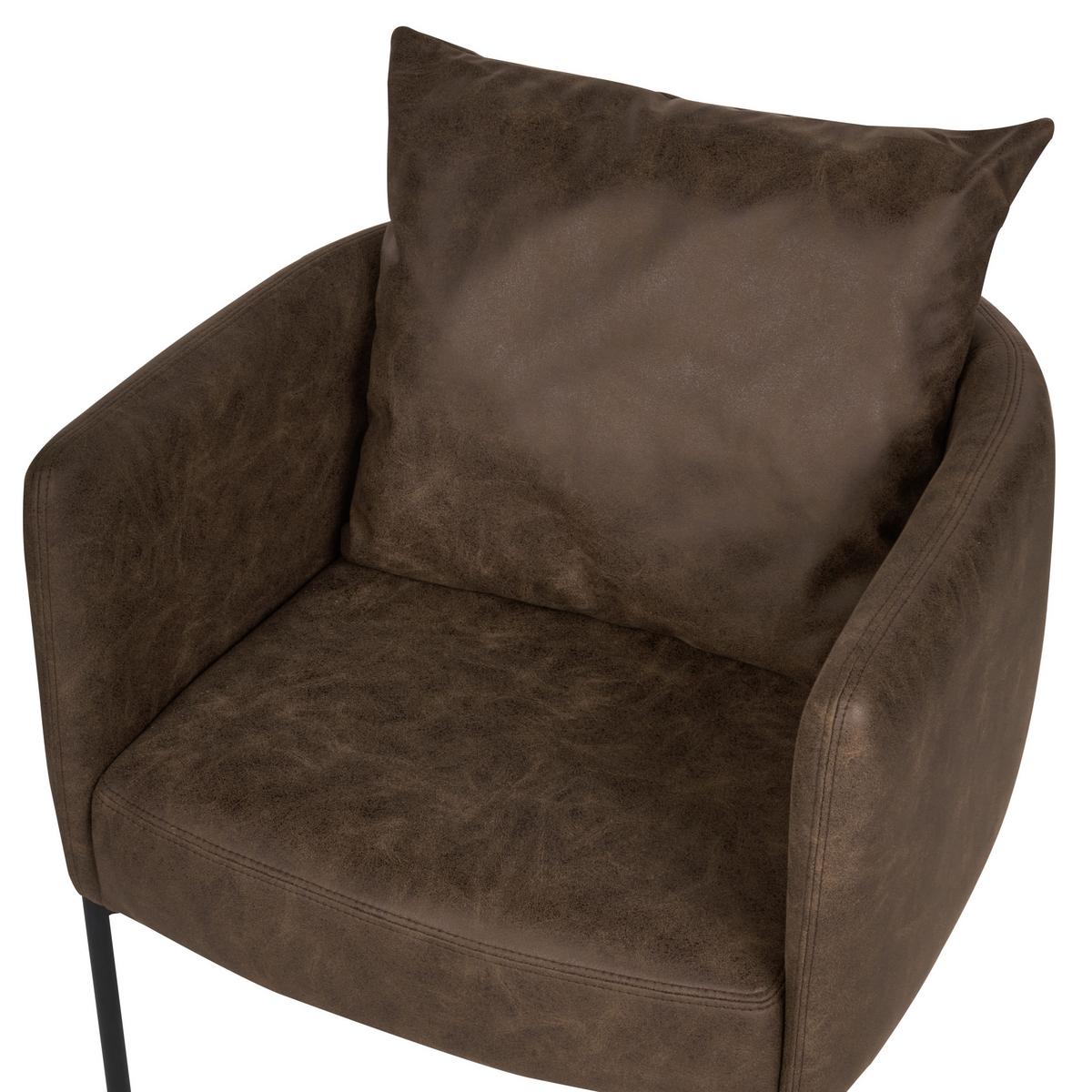 SESSEL Kunstleder Dunkelbraun Malmos - Dunkelbraun, Kunststoff (62/68/62cm) - Beliani
