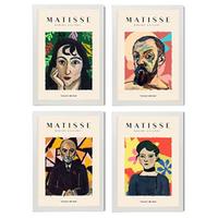 POSTER Set mit 4 Matisse Persona ästhetische A3 Weißer Rahmen - Weiß, Papier (29.7/3cm) - Nacnic