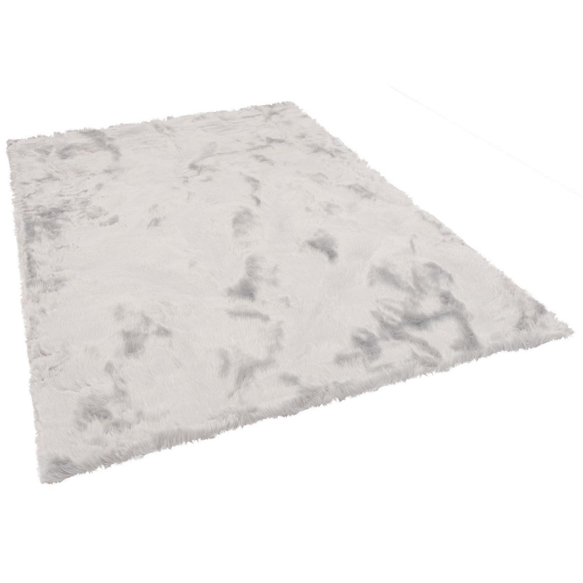 LUXUS SUPER SOFT FELLTEPPICH ASPEN MELIERT - Hellgrau, Textil (70/140cm) - Pergamon