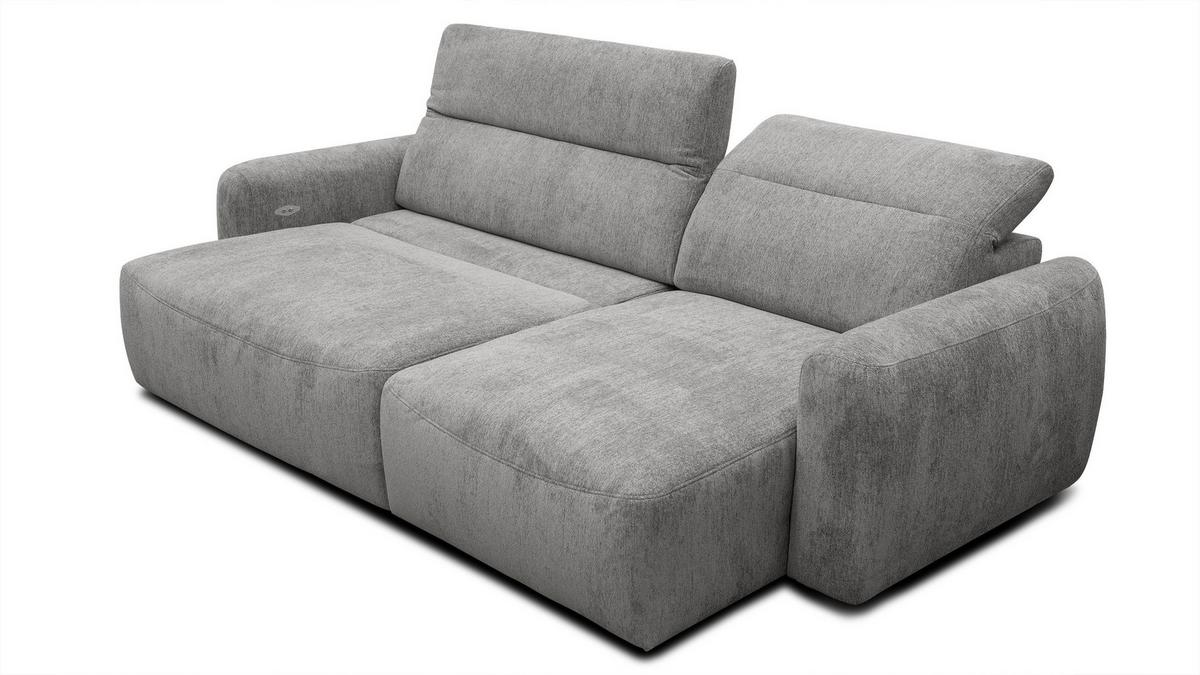 ECKSOFA NERO 4-Sitzer, platingrau - Schwarz/Grau, Holz/Textil (272/81/159cm) - Wozimo