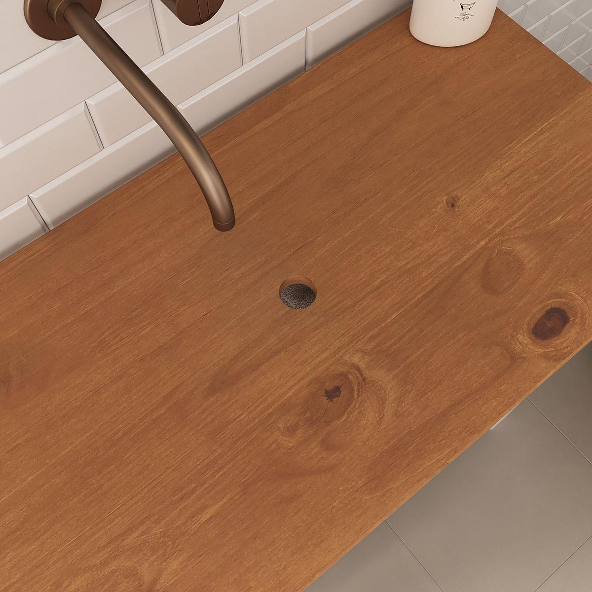 WASCHBECKENUNTERSCHRANK TEQUILA weiß/Eiche - Eichefarben/Weiß, Holz (80/78/40cm) - IDIMEX