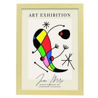 POSTER Joan Miro Kunst – Ausstellung A3 Rahmen Aus Hellem Holz - Beige, Papier (29.7/5/42cm) - Nacnic